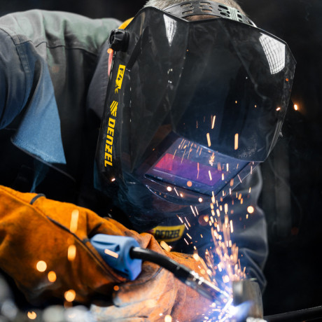 Щиток защитный лицевой (маска сварщика) F4, см. окно 90х35, DIN4/9-13// Denzel