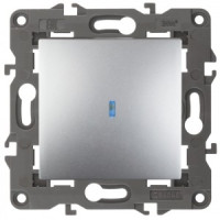 Эра 14-1102-03 СУ выкл. инд. 10АХ-250В,  Elegance, алюминий 3318