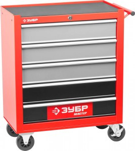 Тележка инструментальная ЗУБР "МАСТЕР", 5 ящиков, 680x330x770мм
