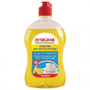 Средство д/мытья посуды 500 г, ЛАЙМА PROFESSIONAL "Лимон", 602299