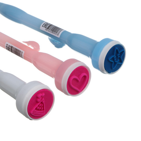 Ручка шариковая синяя с печатью "Пушистые гурманы", 3 вида