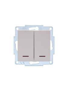 Lezard VESNA мех. выкл. СУ 2 кл. 10А (инд) крем (корп. ABS)   742-0388-112