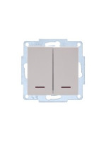 Lezard VESNA мех. выкл. СУ 2 кл. 10А (инд) крем (корп. ABS)   742-0388-112