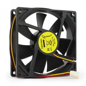Вентилятор Gembird FANCASE2 92x92x25, втулка, 3 pin, провод 0,3 м