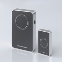 Elektrostandard Звонок беспроводной DBQ27 27х90х140 чер/сербрIP20 38мел радиус действ 100м a055696