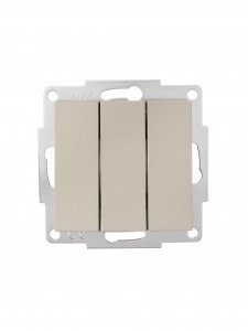 Lezard VESNA мех. выкл. СУ 3 кл. 10А  титан (корп. ABS)  742-3788-109