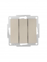 Lezard VESNA мех. выкл. СУ 3 кл. 10А  титан (корп. ABS)  742-3788-109