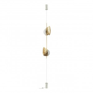 ODEON LIGHT 4864/2FC MODERN ODL_EX22 81 зол./белый/стекло Натяжной торшер с выкл. E14 2x40W JUNGLE