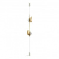 ODEON LIGHT 4864/2FC MODERN ODL_EX22 81 зол./белый/стекло Натяжной торшер с выкл. E14 2x40W JUNGLE