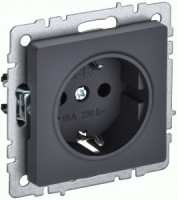 IEK BRITE мех. роз. СУ земля  16А РС11-1-0-БрГ графит BR-R11-16-K53