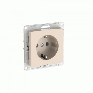 Systeme Electric ATLASDESIGN мех. роз. СУ 1 мест. (земля), 16А (автоклеммы) БЕЖЕВЫЙ ATN000243S (20!)