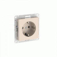 Systeme Electric ATLASDESIGN мех. роз. СУ 1 мест. (земля), 16А (автоклеммы) БЕЖЕВЫЙ ATN000243S (20!)