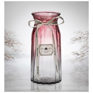 Ваза Romantica, 24*10,8см, цветное стекло, рельефный корпус, градиент 107837 Mallony