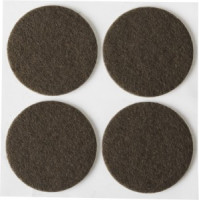Накладки STAYER &quot;COMFORT&quot; на меб. ножки, самоклеящиеся, фетровые, коричневые, круглые - d35 мм, 4 шт
