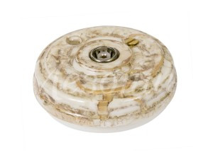 МЕЗОНИНЪ роз. СУ 1 мест. ТВ, оконечная (SAT) без рамки (D70x25), мрамор фарфор GE70321-19k