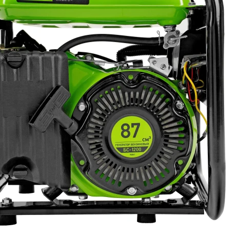 Генератор бензиновый БС-1200, 1 кВт, 230 В, четырехтактный, 5.5 л, ручной стартер Сибртех
