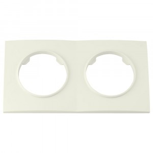 Bylectrica РЕТРО ПРОВАНС квадрат Рамка 2 мест. (ЮЛИГ.735212.498 беж.)