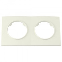 Bylectrica РЕТРО ПРОВАНС квадрат Рамка 2 мест. (ЮЛИГ.735212.498 беж.)