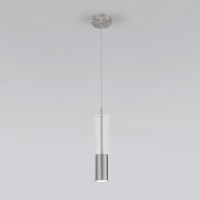 Eurosvet св-к подвесной GU10 1x50 Вт 70х70х1200 металл прозрачный/никель Solita 50249/1 a061721