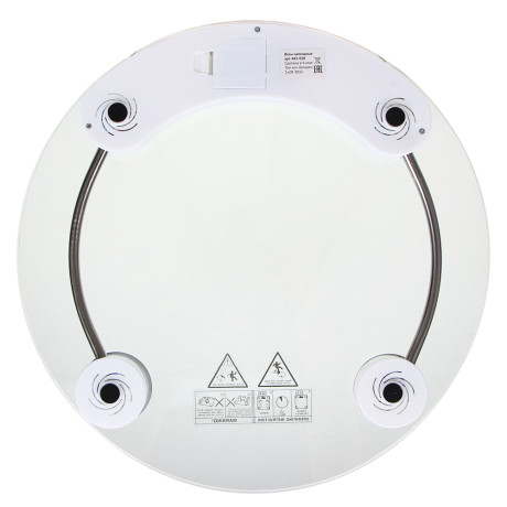 LEBEN Весы напольные электронные круглые, ЖК-дисплей, макс. нагр.до 180кг, стекло, d33см