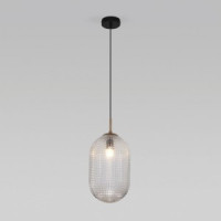 Eurosvet св-к подвес. Е27 1x60W 200х200х1090 мет прозр./черный Gem 50261/1 a064952