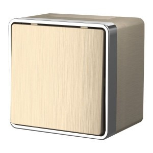 Werkel выкл. ОУ 1 кл. влагозащищенный IP44 Gallant (шампань рифленый) a051040 W5010210