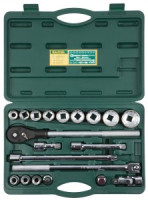 Набор торц гол KRAFTOOL "INDUSTRIE QUALITAT" (3/4"), Cr-V, пласт кейс, 20пр zu27895-H20_z01