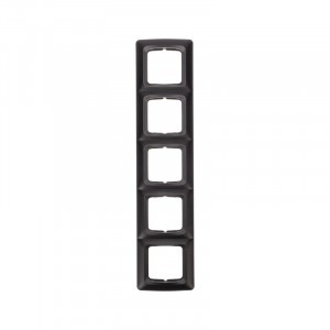 KRANZ DEA Рамка 5 мест. (горизонт.) Черный Металлик KR-78-0349