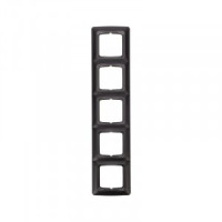 KRANZ DEA Рамка 5 мест. (горизонт.) Черный Металлик KR-78-0349