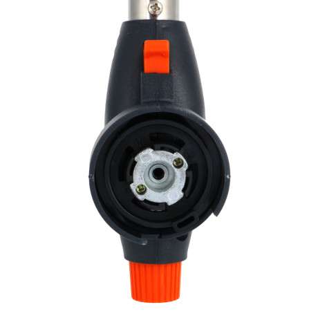 Горелка газ. с пьезорозжигом тм ЕРМАК, цанг. захват, шир. сопло, пласт., латунь, 17х6,6х5,1см