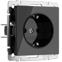 Werkel мех. роз. СУ 1 мест 16A земля (черный акрил) W1171048 a064041