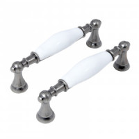 Ручка-скоба мебельная мет/керам 96 С2498-96 AS состар. Серебро 2шт (цена за пару (15, 150) StahlBuro