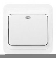 Smartbuy Марс выкл. СУ 1 кл. инд 10А белый  (SBE-02w-10-SW1-1)