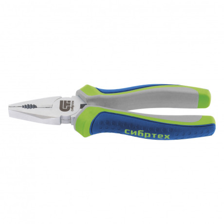 Плоскогубцы комбинированные, 180 мм, трехкомпонентные рукоятки Сибртех