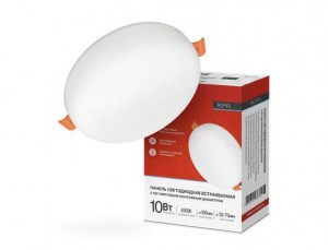 ASD/InHome св-к встр. св/д даунлайт безрамочн. RLP-FL 10W(700lm) 6500К 6K d100(50-75) круг бел IP20