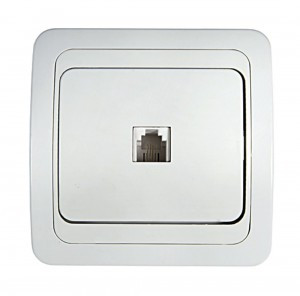 "ASD/InHome CLASSICO роз. телеф. СУ 1 мест. бел. (керам. осн.) (RJ11) 2034