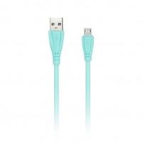 Дата-кабель USB(A)шт. - microUSBшт.Smartbuy рез.опл. Gear, 1м,, 2А, cв.зел. (iK-12RG lgreen)