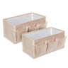 Комплект коробов тм VETTA ЛЁН, текстиль, бежевый, 25х15х12см, 2 шт