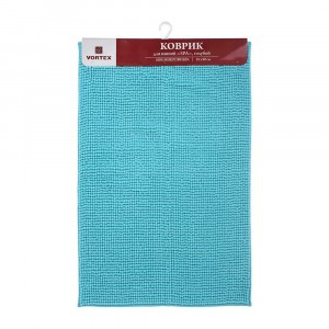 Коврик для ванной "SPA" 58*90, голубой  VORTEX