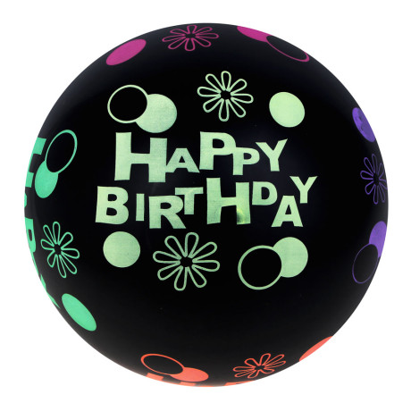 FNtastic Набор шаров, 6 шт, 12", с неоновым узором, черные, 2 дизайна