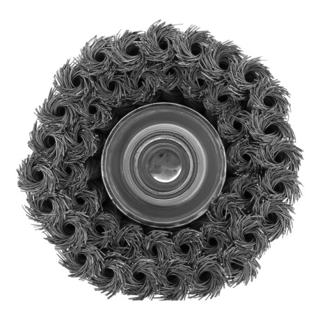 Щетка для УШМ, 100 мм, М14, "чашка", двухрядная, крученая проволока 0.35 мм Matrix