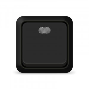 UNIVersal Олимп выкл. ОУ 1 кл. (инд.) черный (пласт.осн.) 2212