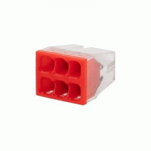 REXANT клемма СМК 2273-206, 6х(0,5-2,5 мм.кв), прозрачная (уп.100шт, цена за шт) 07-3209