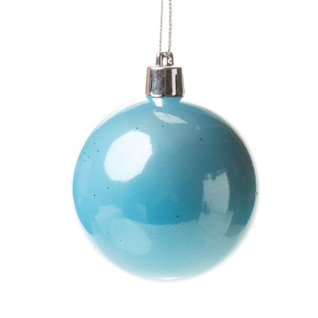 Шар Т264 6шт 6см (акрил/мат/блес) голубые(140)