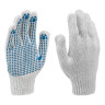 Перчатки трикотажные, х/б, 200 пар, ПВХ точка, 6 нитей, 10 класс Сибртех