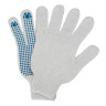 Перчатки трикотажные, х/б, 200 пар, ПВХ точка, 6 нитей, 10 класс Сибртех