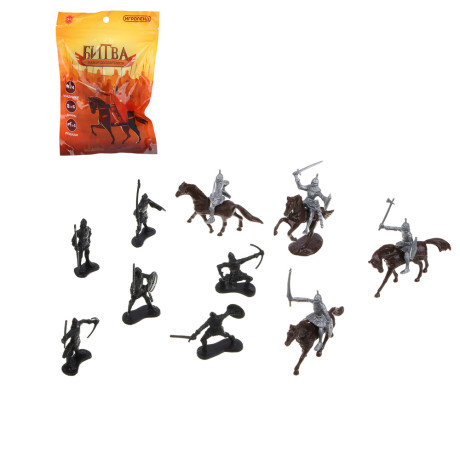 ИГРОЛЕНД Набор солдатиков "Битва" 14шт., PVC, PP, 24х16х2см