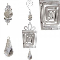 Металлическая подвеска &quot;Подарок&quot;, 9,8х6,6 см, серебро Волшебная страна