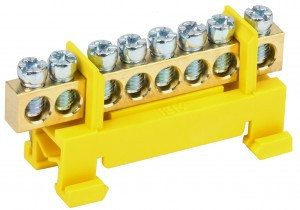 IEK шина PE "земля" на DIN-изол тип "Стойка" ШНИ-6х9-8-С-Ж