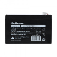 Аккумулятор свинцово-кислотный GoPower LA-1272 12V 7.2Ah клеммы T2/ F2 (1/5)